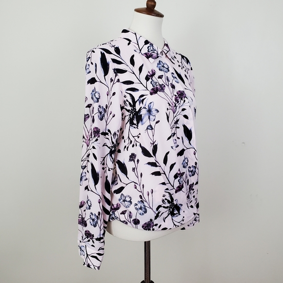 NWT Ivanka Trump Floral Wrap Front Blouse - Picture 10 of 16